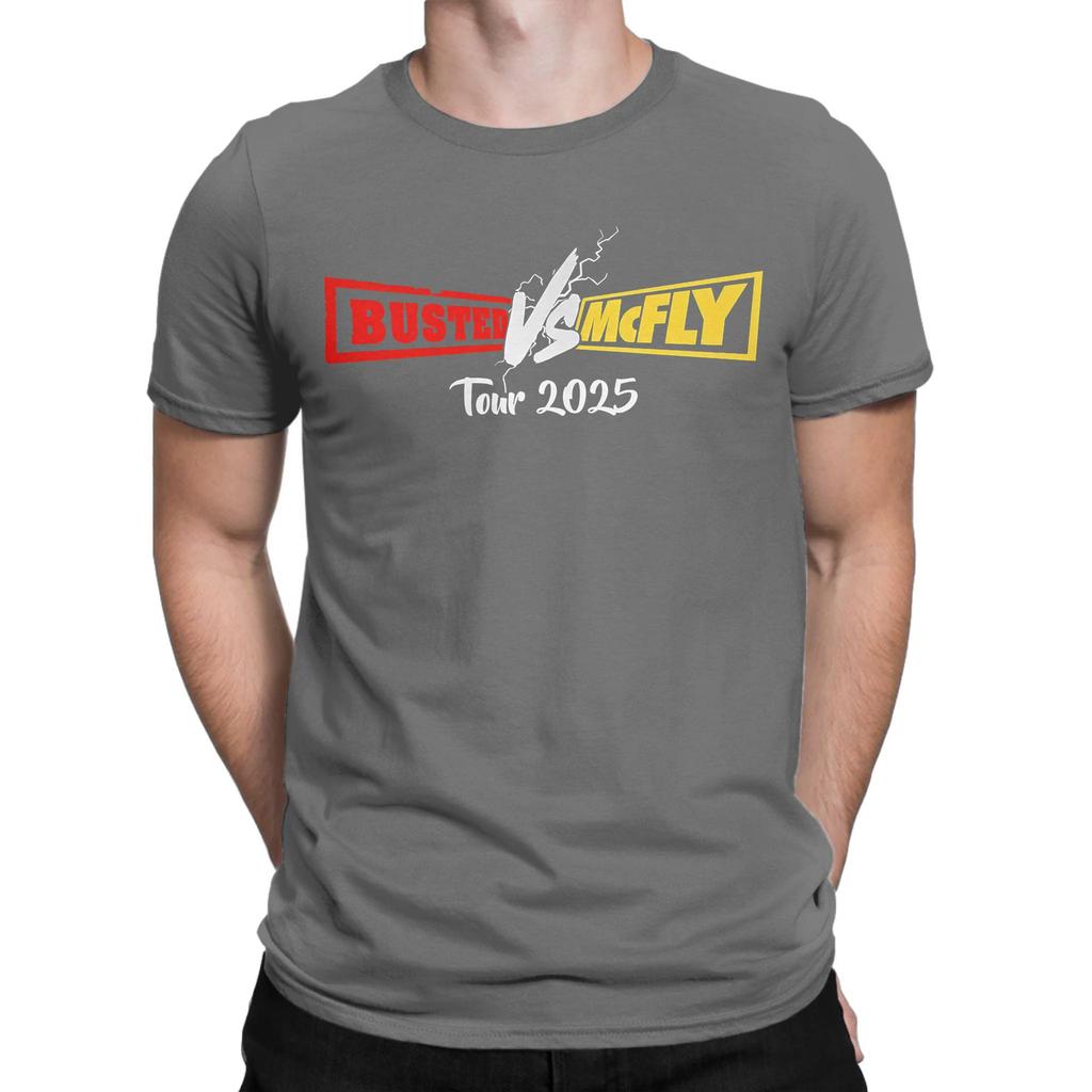 Busted Retro Music McFly Concert Tour 2025 Men's T Shirts Pop Rock Novelty Tees Round Collar T-Shirt Cotton New Arrival Clothing