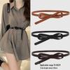 Women's Versatile Leather Knotted Waist Belt for Dresses, Coats & Sweaters