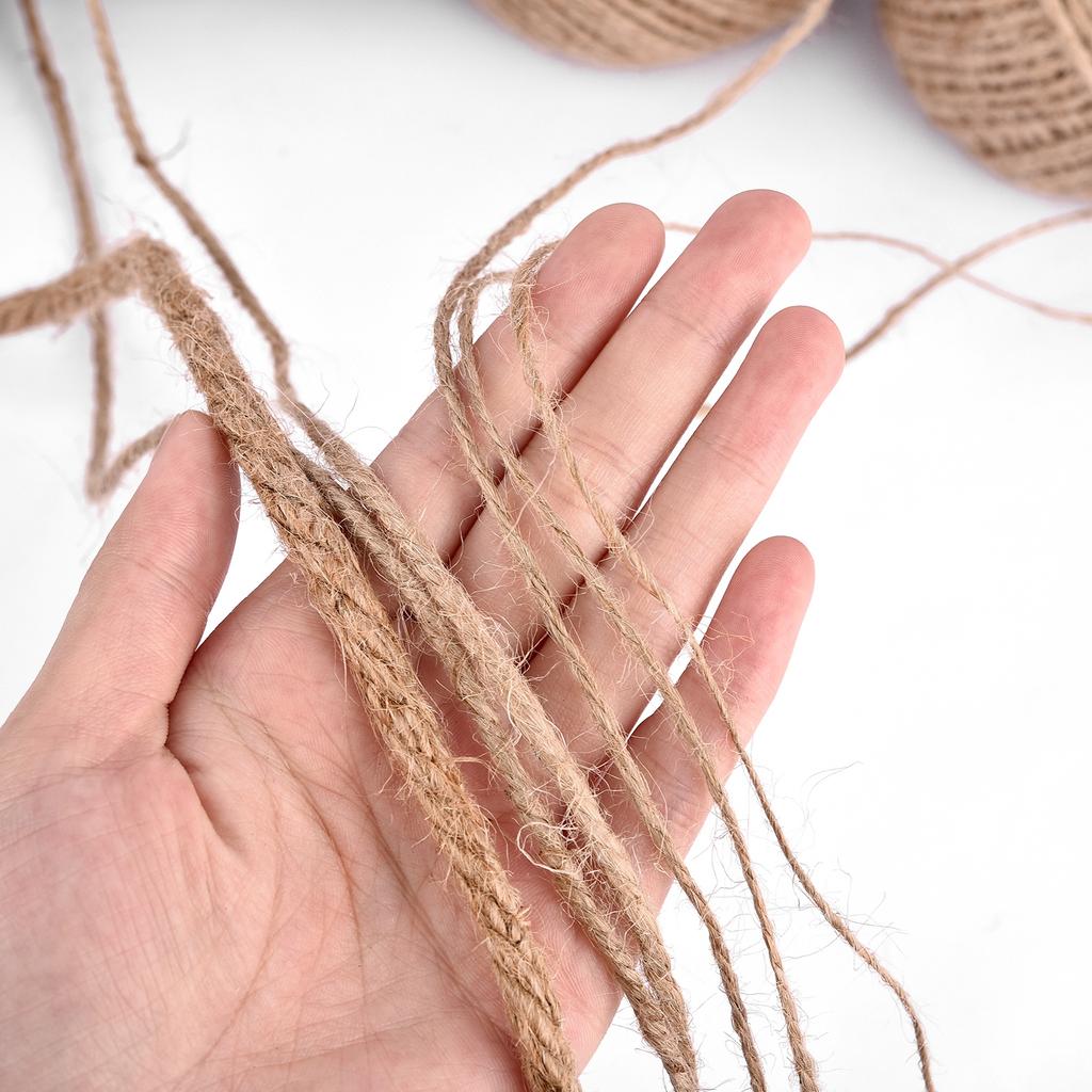 Natural Jute Ribbon Crafts Bows Vintage Rope Jute Cord Sewing DIY Thread Twine Bulk Handmade Party Wedding Christmas Decoration