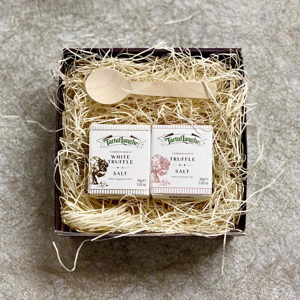 Tartufrange White Truffle Summer Truffle 30g Luxury Gift Wooden Spoon Made in Italy Salt, Salt, Each, Set, Box, Included,