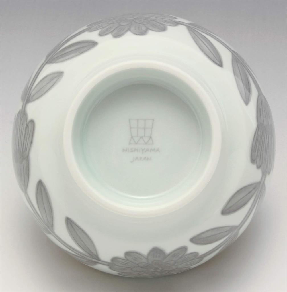 Hasami Ware Nishiyama Kiln Small Bowl Daisy Gray Diameter 14 X Height 8cm Porcelain Microwave Safe Dishwasher Safe Made In Japan Approx.