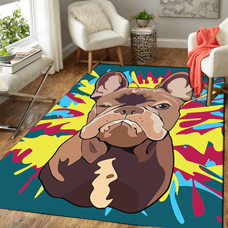 French Bulldog Rug Floor Mat for Living Room or Bedroom Soft and Comfortable Carpet a Gift for Birthday and Holiday.MFF0918610
