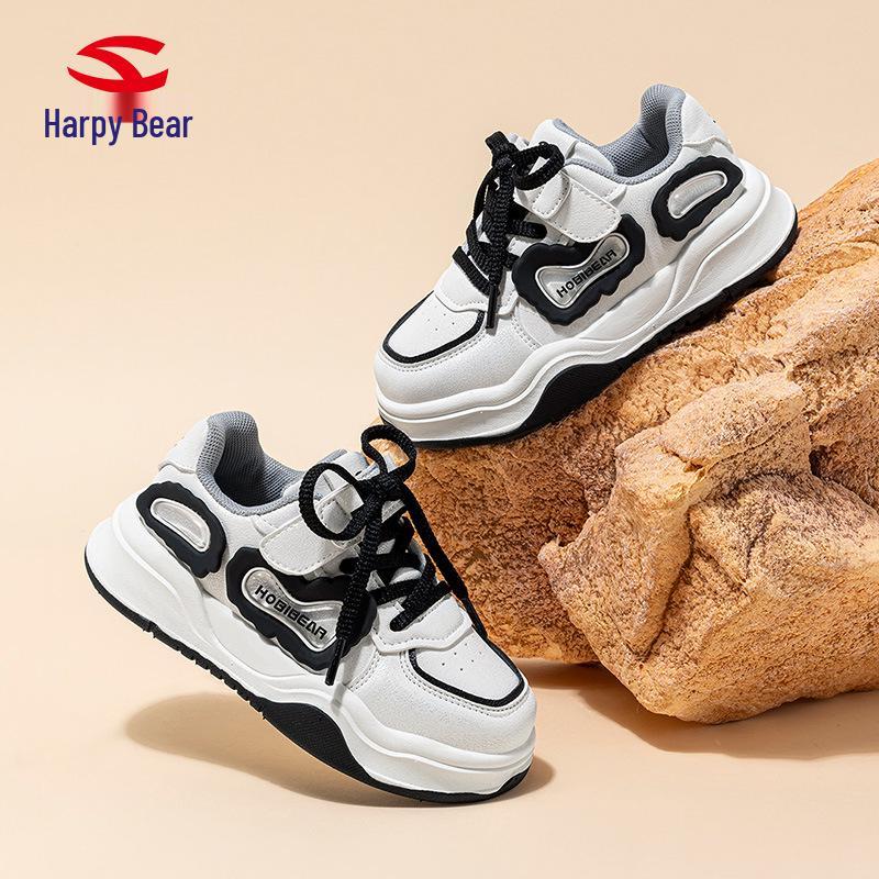Habi Bear Boys' & Girls' Spring/Autumn PU Leather Casual Sports Shoes