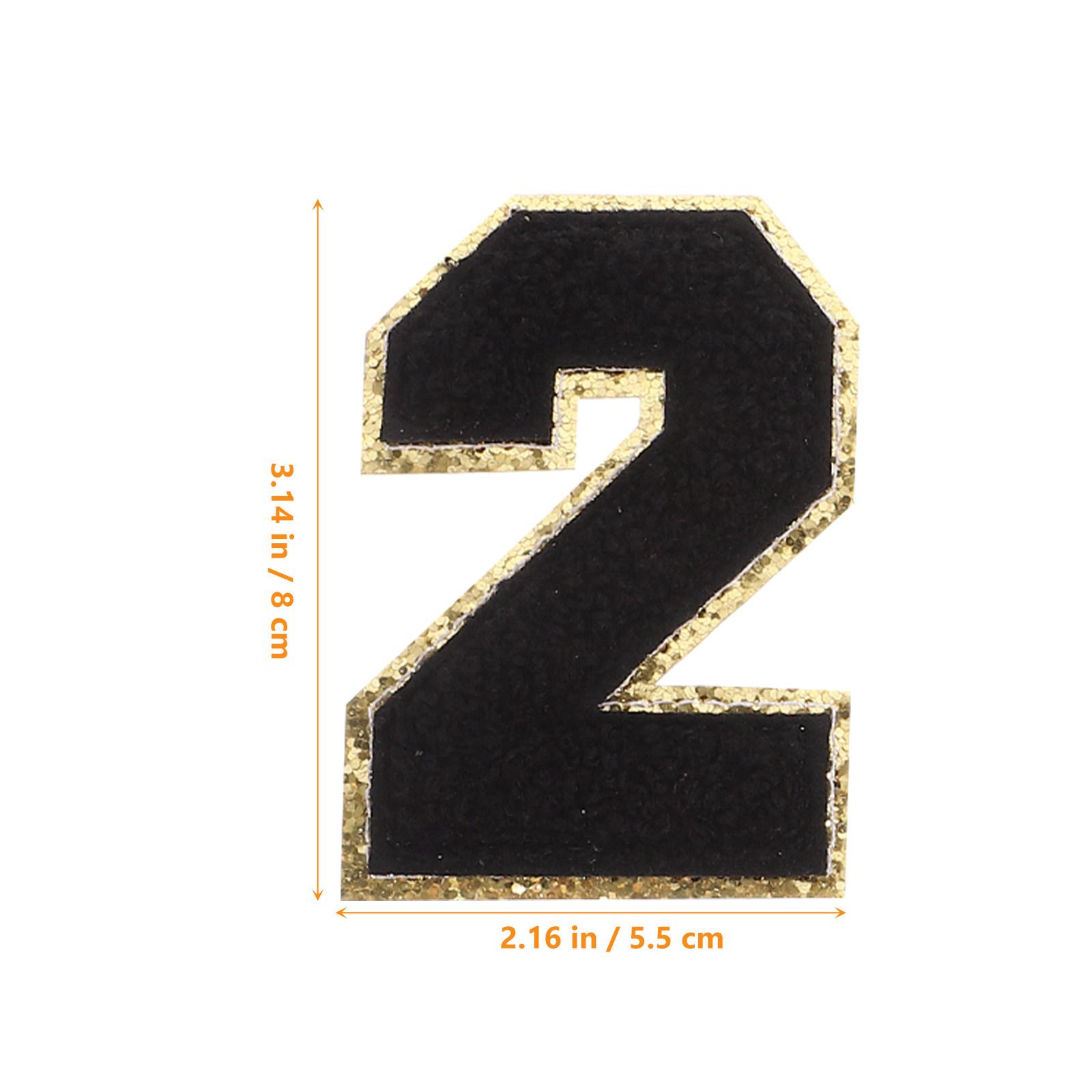 

8pcs Number Embroidery Patches Sew On Appliques For Clothes Jeans Repair Decorative Patch Kit Diy Sewing Accessories Handicraft чёрный