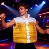 Lustiger auslaufsicherer transparenter Bier-Jacke Tragbare mit Bier gefüllte Jacke Tragbare Bier-Trinkjacke Karnevals