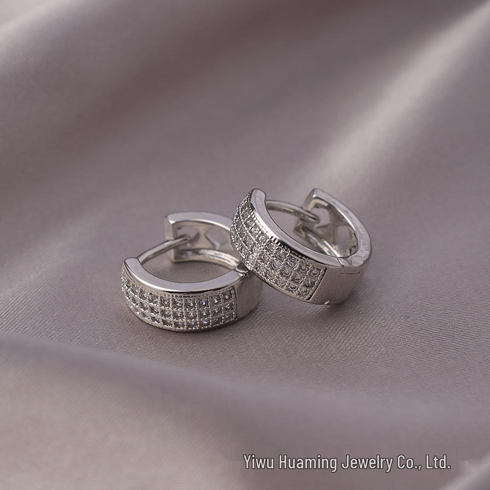 French Light Luxury Zircon Diamond Stud Earrings - Versatile & Trendy Styles