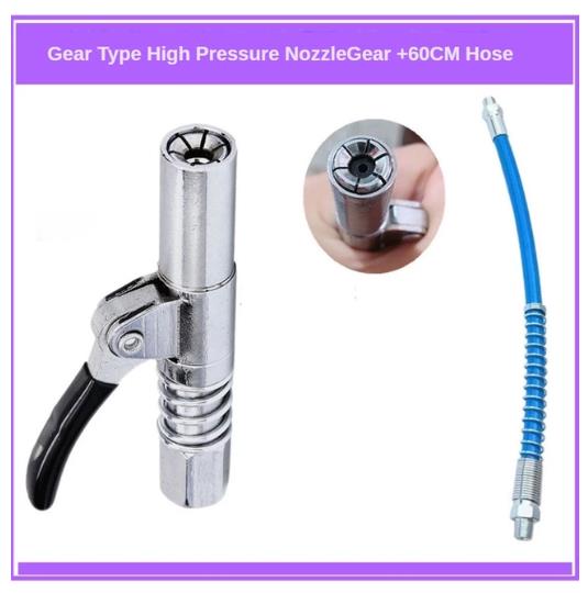 2024New Grease Coupler Heavy-Duty Quick Release Grease Gun Coupler NPTI/8 10000PSI Two Press Easy To Push Accessories