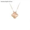 Four-leaf Clover Necklace for Women Natural White Mother-of-pearl Carnelian Sweater Chain