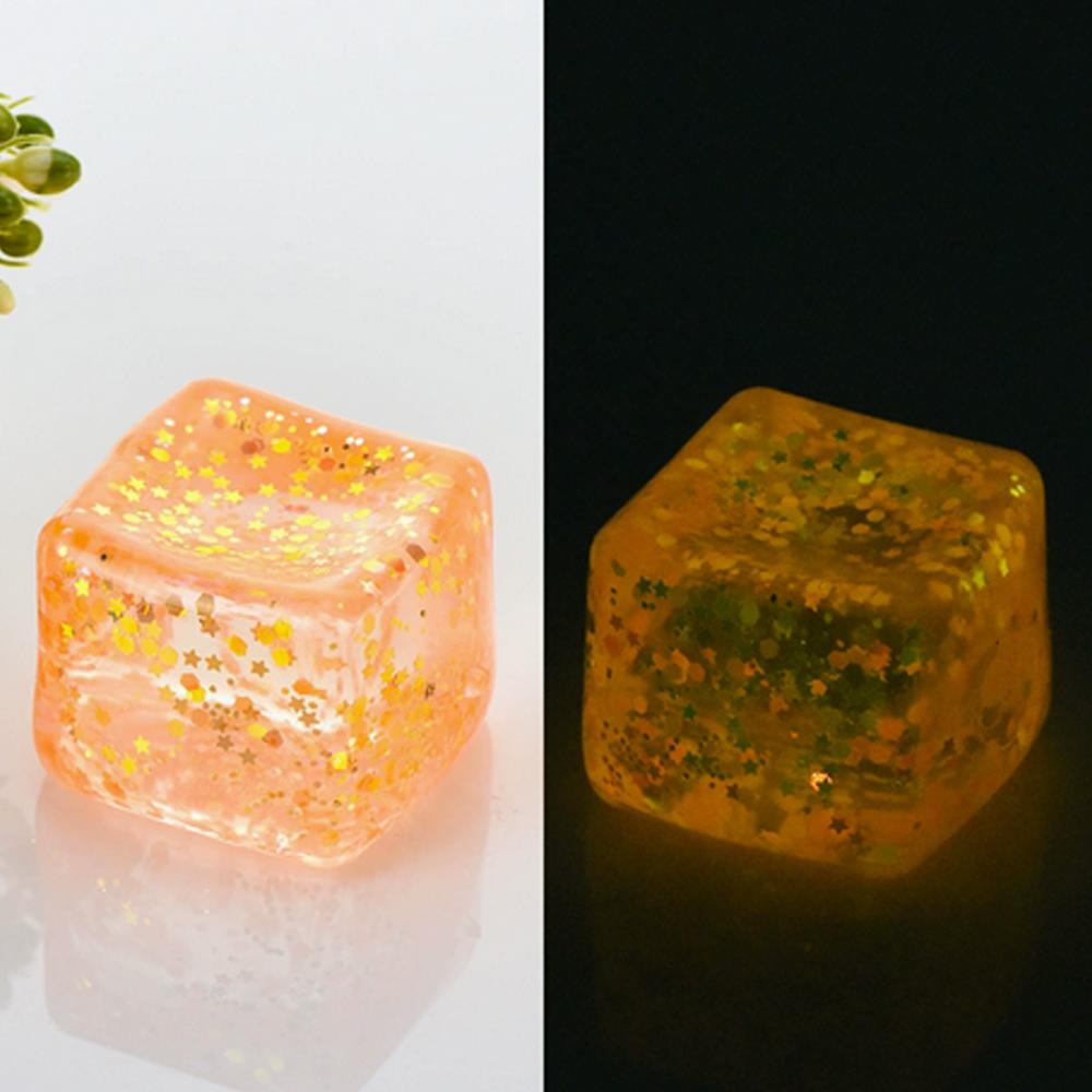 Maltose Simulated Tofu Small Ice Cubes Anti Stress Slow Rebound Polar Light Colorful Squeeze Tpr Block Decompression Toy