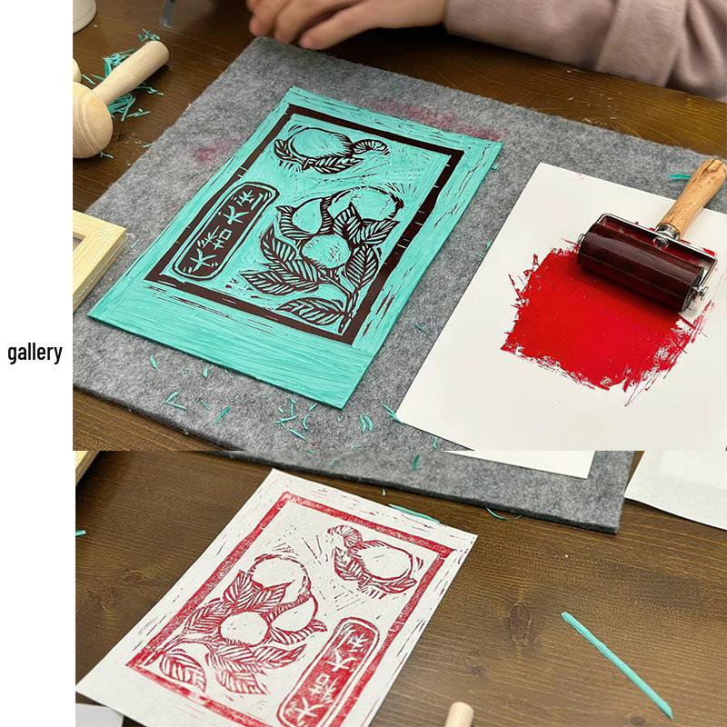 Art Rubber Ink Roller Brush 6cm - Printmaking & Painting Tool