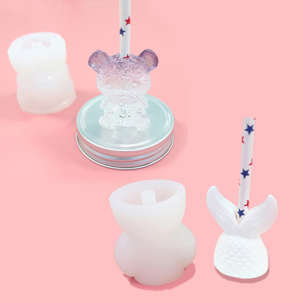 

Силиконовая смола формы DIY животных формы для литья соломинок DIY Craft 3D для художественного ремесла Изготовление самодельных игрушек для детей B