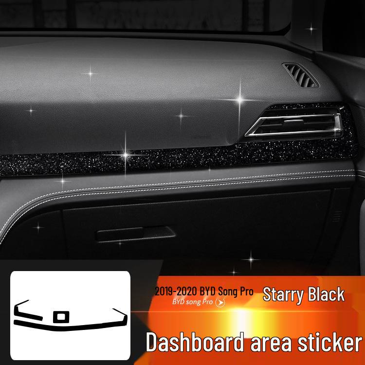 Starry Sky Console Gear Shift Sticker for 19-20 BYD Song PRO - Sparkling Film with Free Replacement
