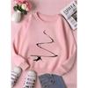 Kids Crewneck Sweatshirt, Dynamic Curved Skiing Silhouette Print, Soft Comfy Pullover