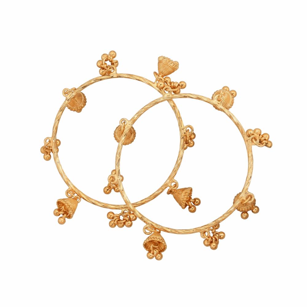 2pcs Zinc Zinc Alloy Bohemian Style Bracelets Elegant Multi-Drop Ornament Bangle Bell Charm Bracelet Daily