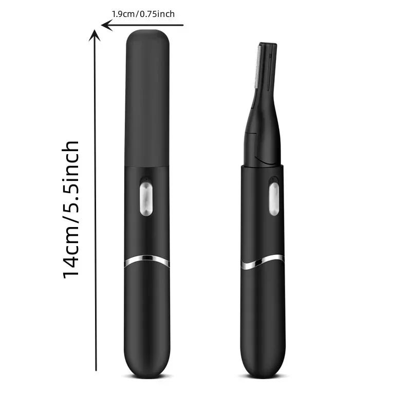 Electric Eyebrow Trimmer Razor Brow Shaping Portable Shaving with Washable Hair Trimmer Razor Duals Cutter Head Design Tools