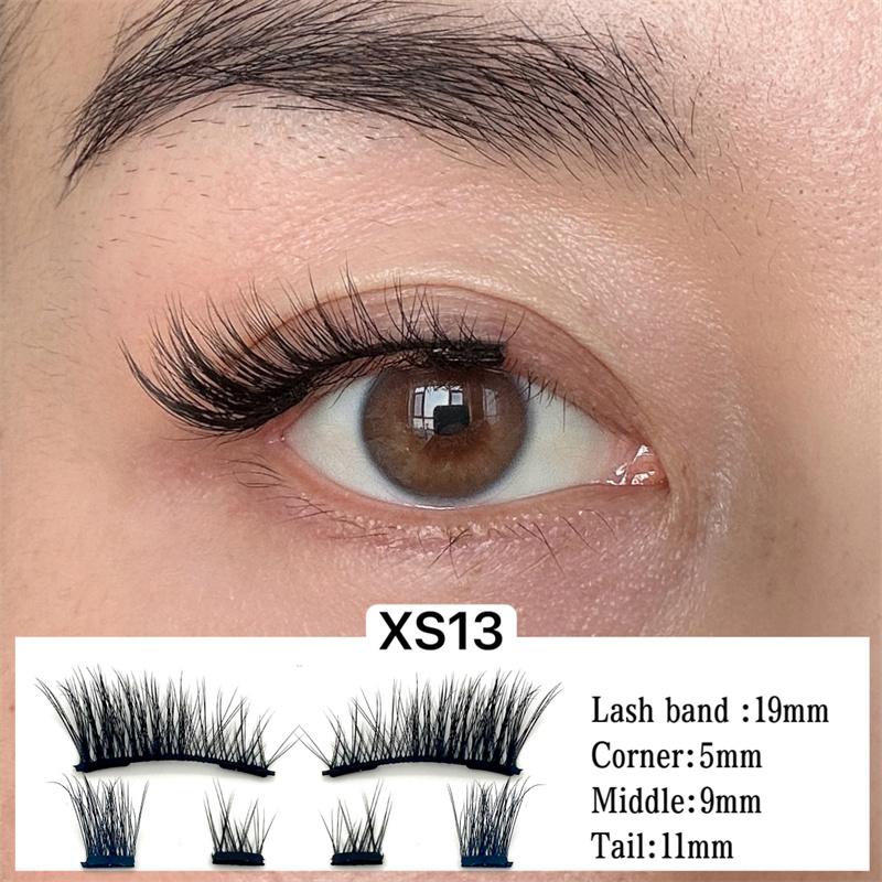 OEM Reusable Synthetic Hair Magnetic Lashes No Glue Needed Professional 3D Magnetic Eyelash 3-Step Press