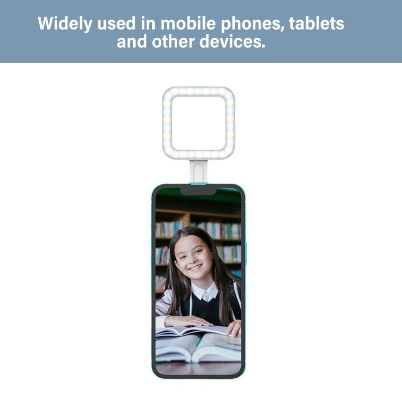 Wiederaufladbares LED-Fülllicht Magnetische Befestigung Für Handy-Content-Ersteller Make-up Einstellbare Temperatur Faltbar