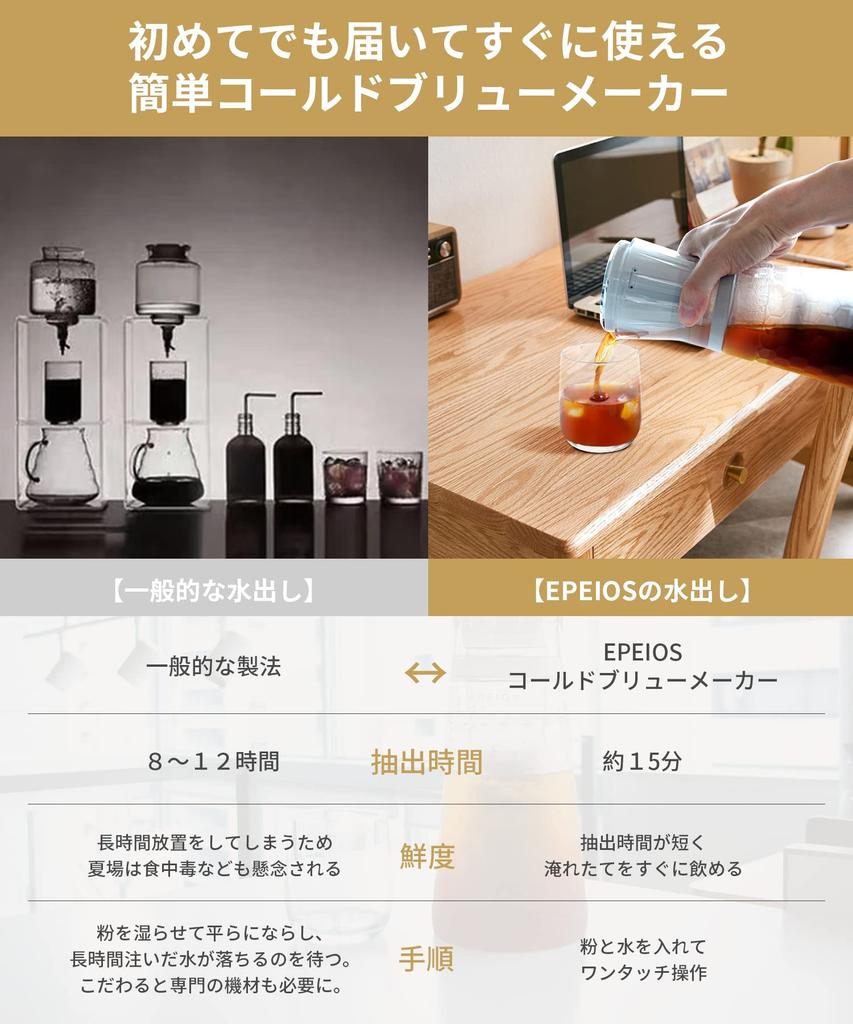 [Home Appliance Review Best Buy 2023] Epeios Cold Brew Maker, Fully Automatic, 10-Minute Brew Time, Electric Operation [Delivers Delicious and Fast