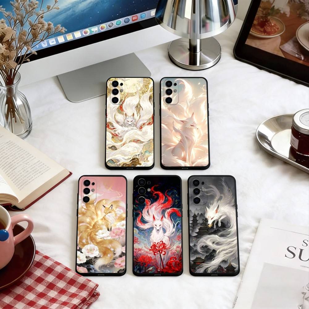 Fairy fox Phone Case For Samsung S25,S24,S21,S22,S23,S30,Ultra,S20,Plus,Fe,Lite,Note,10,Soft Black Cover