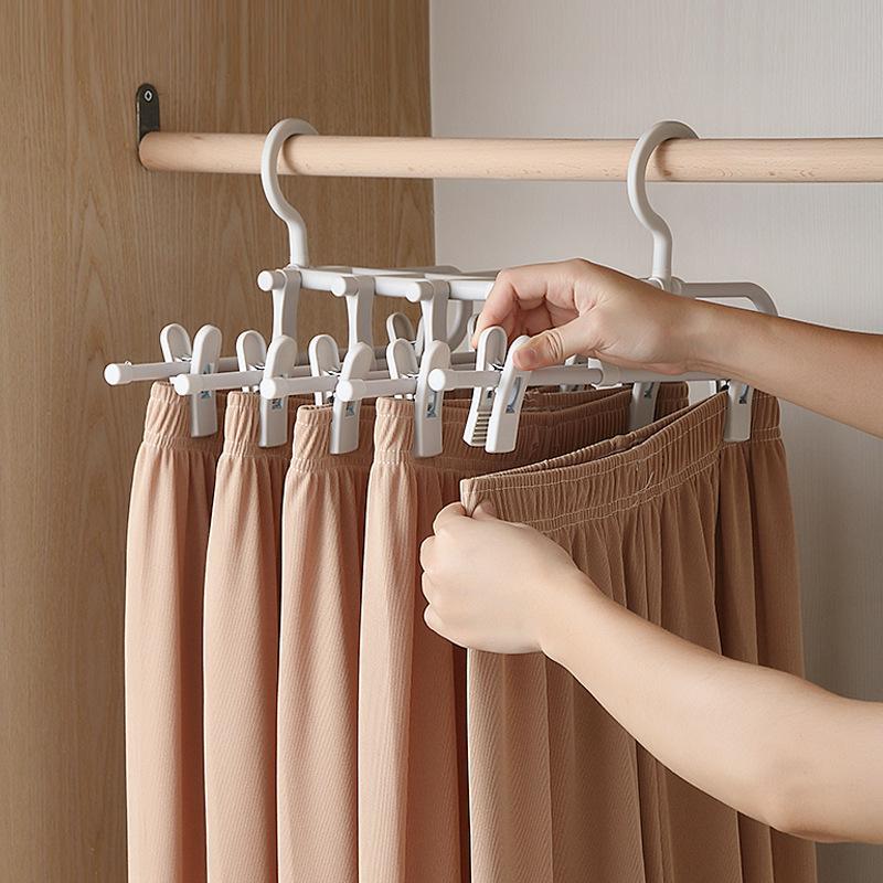 Multi-functional Telescopic Multi-layer Storage Clothes Hanger, Drying Rack, Magic Pants, Scarf Rack, Silk Scarf and Tie Hanging Rack