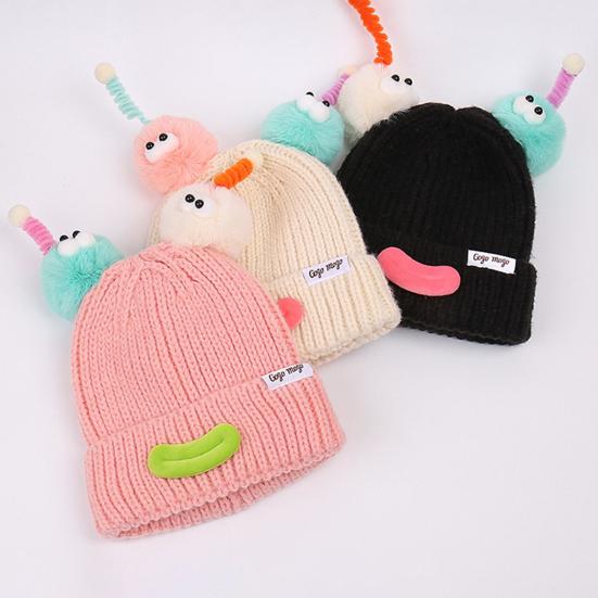 Sausage Mouth Knitting Hat Cartoon Plush Doll Decor Warm Cozy Plush Doll Hat Cold Weather Winter Headwear