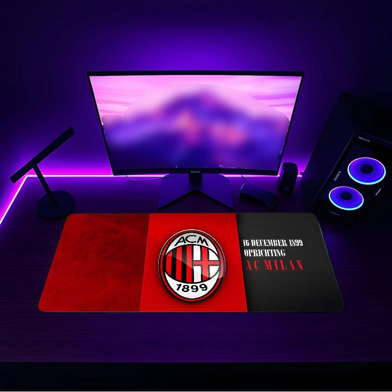 A.C. Milan (41) Mouse pad with a non slip rubber base suitable for home offices and an ideal gift for gamers