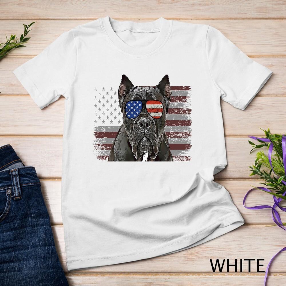

Cane Corso Dog July 4th Retro USA American Flag Unisex T-shirt 3XL