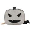 Luggage Special-shaped spoof monster pumpkin small square bag fun Halloween women's bag sequined chain messenger bag
