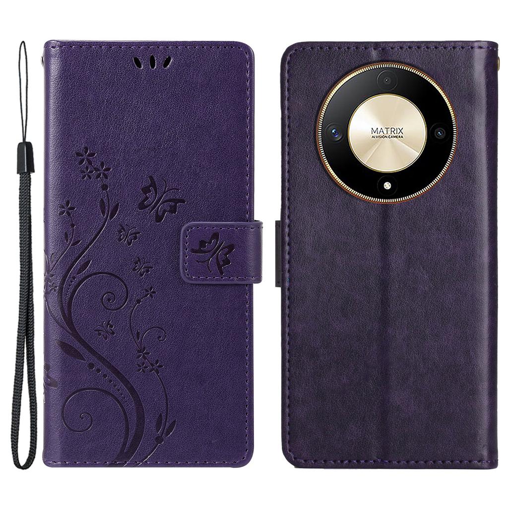 For Honor Magic6 Lite 5G/X50 5G/X9b 5G Wallet Case Butterfly Leather Flip Phone Cover