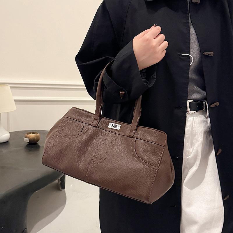Premium retro portable large-capacity tote bag women's 2025 new fashion versatile shoulder messenger bag