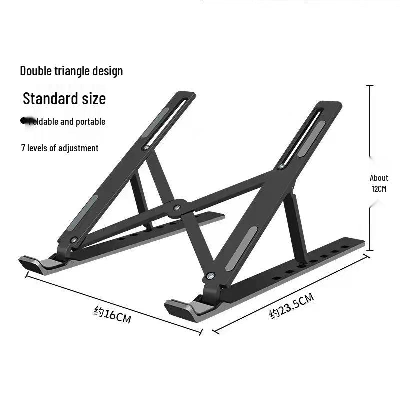 Aluminum Laptop Stand with Portable Footrest and Desktop Base