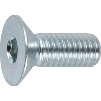 TRUSCO Hex Socket Flat Head Fully M6 X Pack of Bolts, Trivalent, White, Threaded, 15, 20, B773-0615