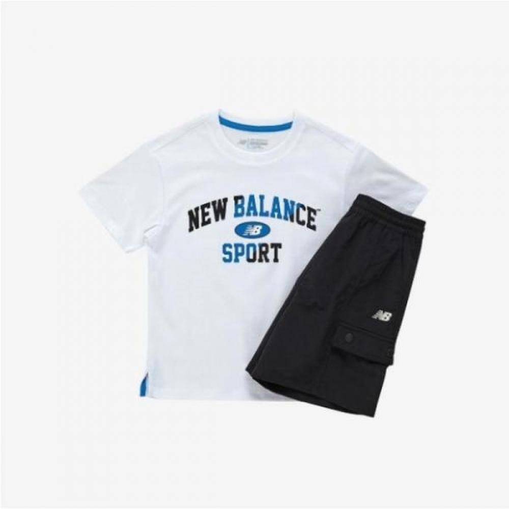 

New Balance Skies Essential Logo Point Short Sleeve Set Up Nk9yf2113u White (10)White/110