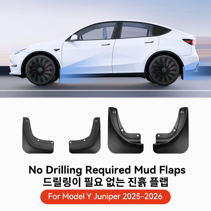YZ Voor Tesla Model 3/Y/YL Highland Juniper 2021-2026 Voor Achterwiel Spatlappen Tesla Voor Achter Spatbord Beschermer Accessoires