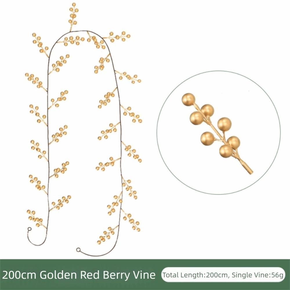 New Vine Artificial Berry Vine Red Berry DIY Craft Xmas Hanging Rattan Holly Fruit Wreath Party