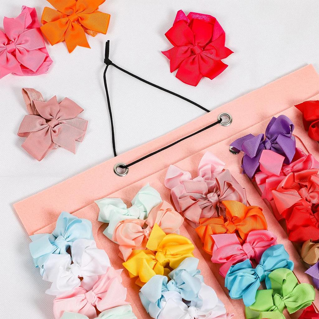 Hair Bows Organizer Large Capacity Headband Holder Wall Hanging Hair Clip Storage Hanger Space Saving Hair Accessories Display