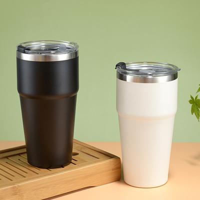 Bicchiere da 20 once con coperchio sigillato, grande capacità, in acciaio inossidabile, per bevande calde e fredde, tazza da caffè, bottiglia isolata sottovuoto, tazza per auto