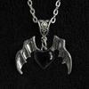 Gothic Punk Heart Shape Pendant With Alloy Drop Oil Necklace For Women