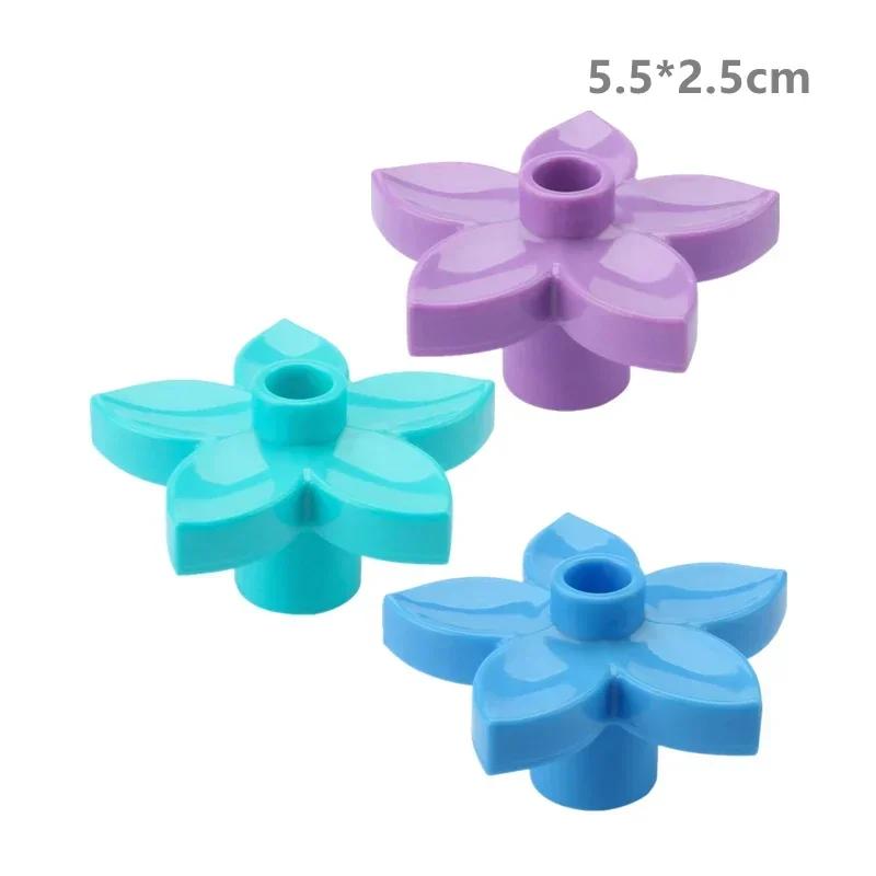 Große Bausteine Outdoor Wald Pflanzen Serie Blume Gras Baum Bauernhof Schmuck Zubehör Kompatible Szenen Spielzeug Kinder Bausteine