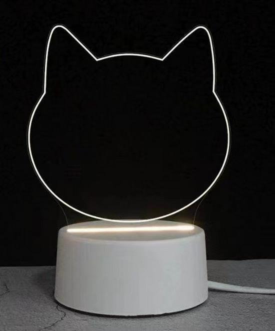 3D Night Light Message Board: Creative USB Bedside Lamp with Handwriting Tablet