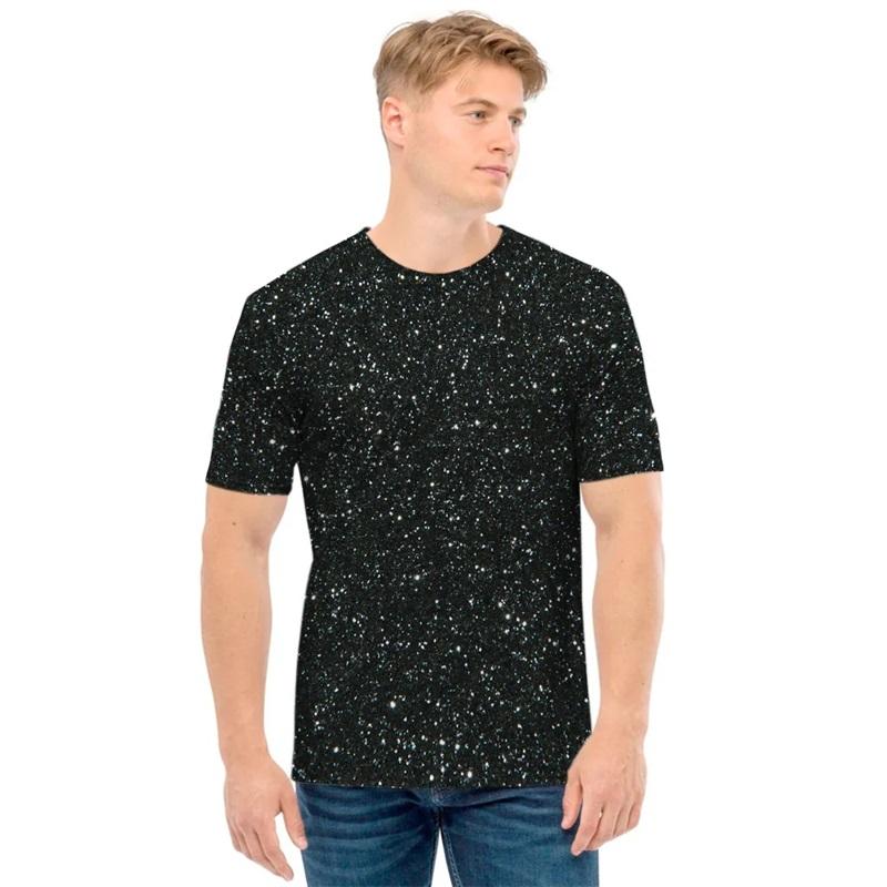 T-shirt Casual a Maniche Corte da Uomo Stampa 3D Magliette Grafiche Glitter per Uomo Donna Scollo O Taglie Forti Nuovi Arrivi Top e T-shirt Streetwear
