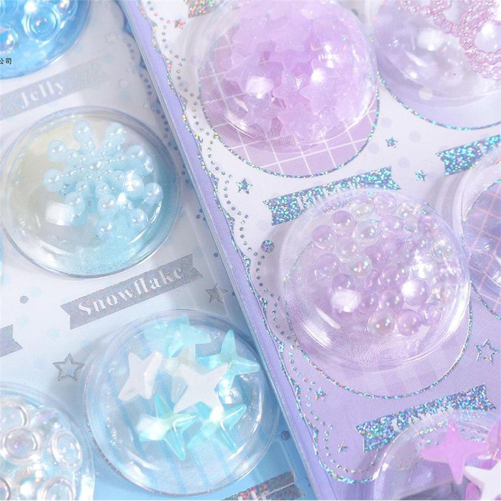 1 sheet 3D candy ocean Relief Kawaii Stickers DIY Scrapbooking Diary Mobile Phone Camera Decoration Cute Stickers