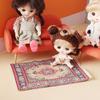 1:12 Dollhouse Miniature Turkish Carpet Floor Mat Floor Rug Cover Model Bedroom Bathroom Living Room Decor Toy