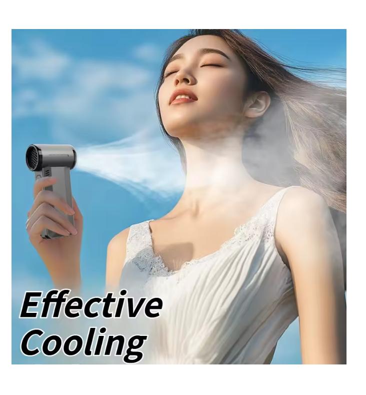 2025 Portable High-Speed Turbo Fan with Rechargeable Air Blower - Mini Handheld for Car Vacuum, Inflation & Outdoor Emergency Use