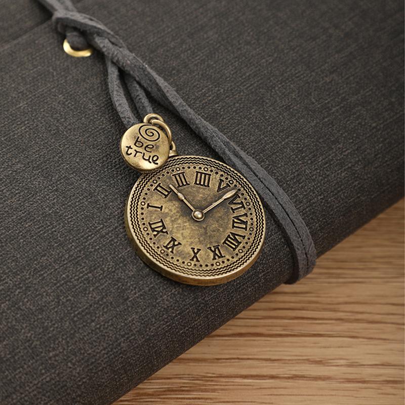 Vintage Stock Notebook Customizable Tied Tri-Fold Notepad Student Notebook Travel Card Cover Stamping Book Origin China