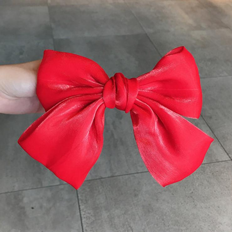 Large Bow Clip for Back of Head, Nature Style Hair Clip with Ribbon, Japanese INSPIRIED Side Clip, Fairy Hair Accessories for Women