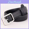 Genuine Leather Womens Belt With Square Buckle For Casual And Office Wear