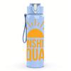 1PC Sunshine Squad Orange Text 750ml Color Plastic Sports Water Bottle Leakproof Flip Straw Lid Suitable for Sports Office Home Use
