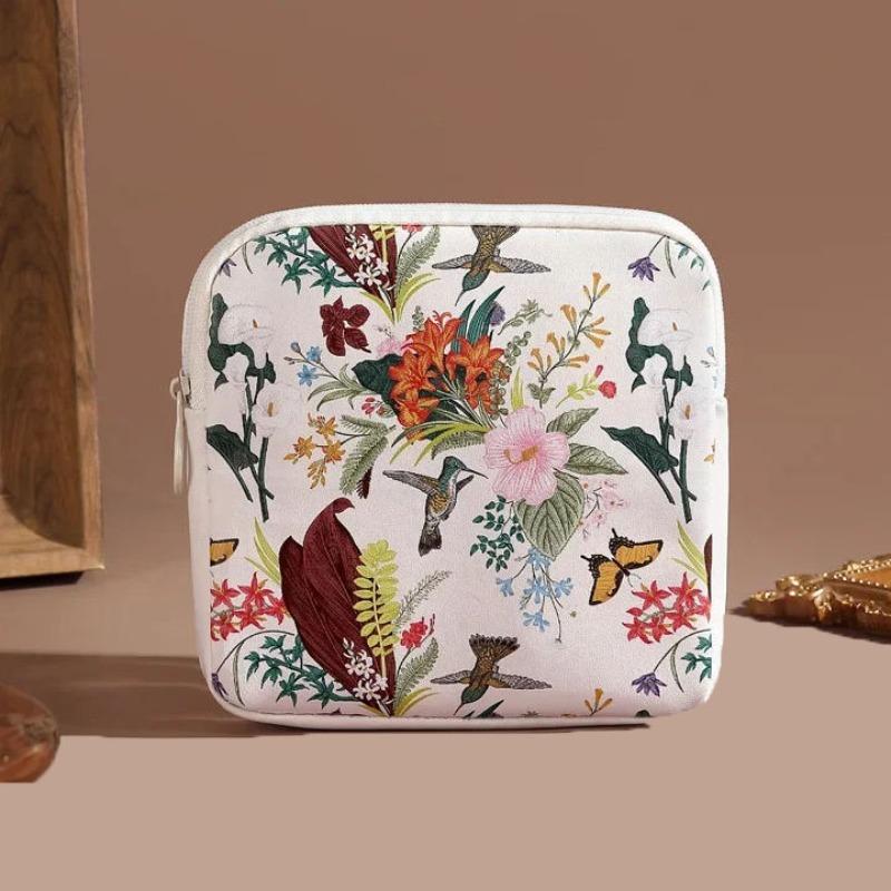 Fashion Multicolor Sanitary Pad Bags Home Organization Portable Napkin Storage Organizer Makeup Bags