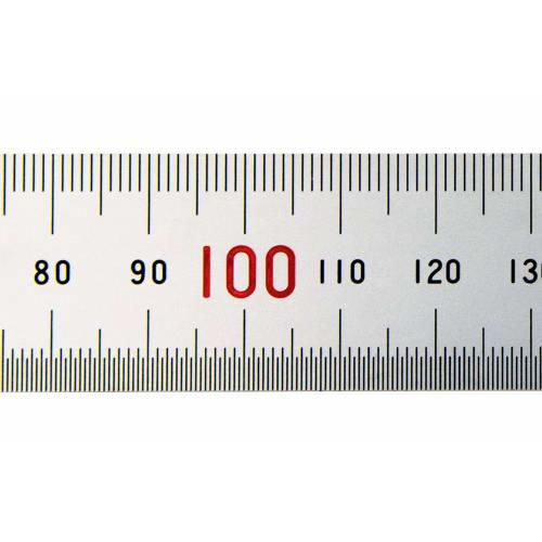 Shinwa Sokutei 30cm Silver Ruler with Stopper, 76752